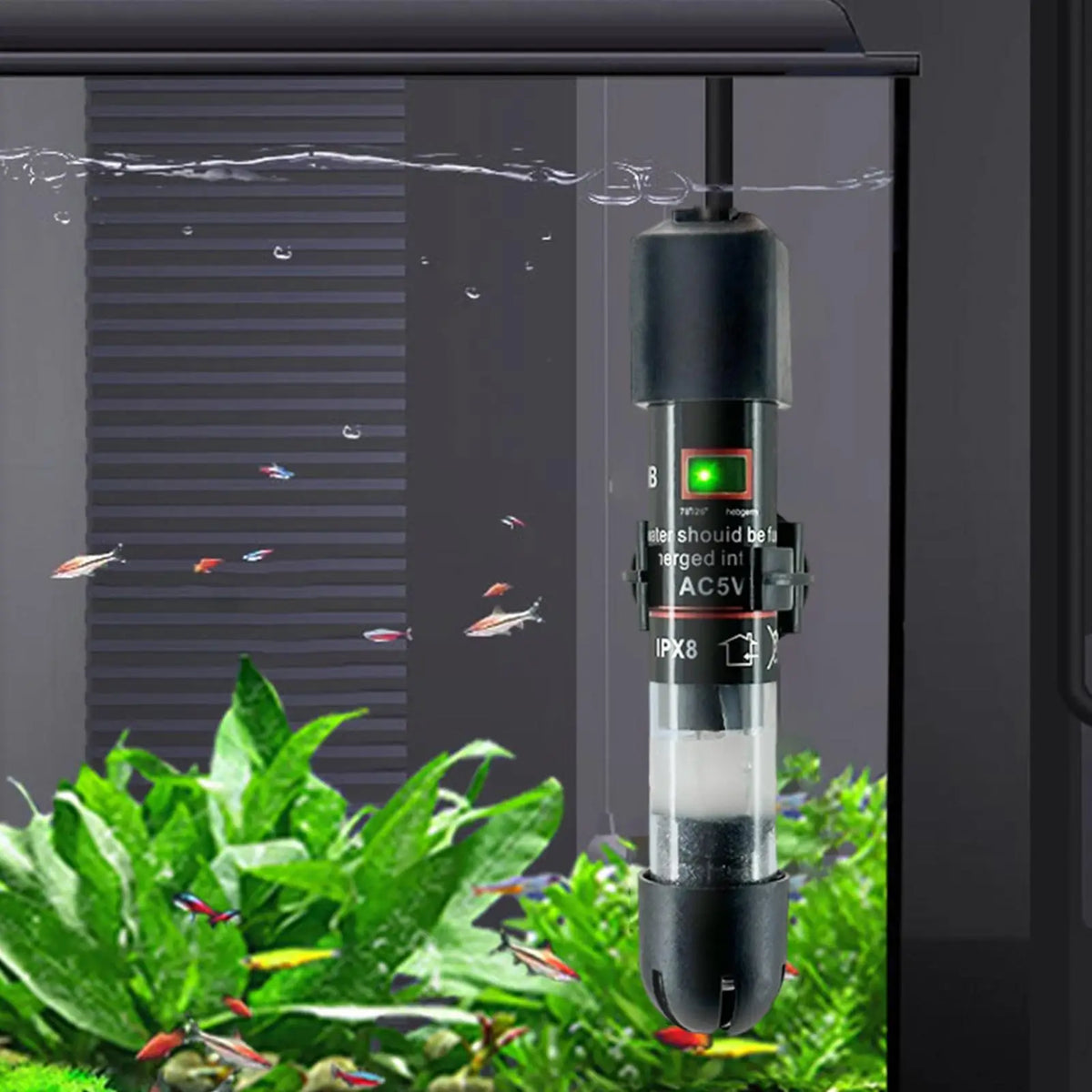 USB Fish Tank Heater – Precision Temp Control, 10W Submersible Aquarium Heater Qme