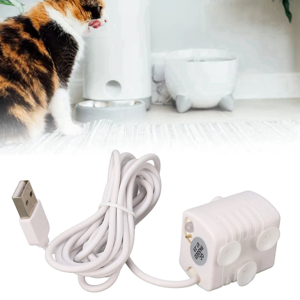 USB Pet Water Fountain Pump – Quiet Brushless Motor Replacement Fountain Pump Qst