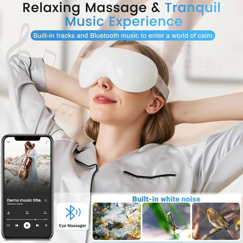 VIMYSHOW 2-in-1 Eye Massager – 12-Node Vibration & Cooling Eye Massager Device Qst