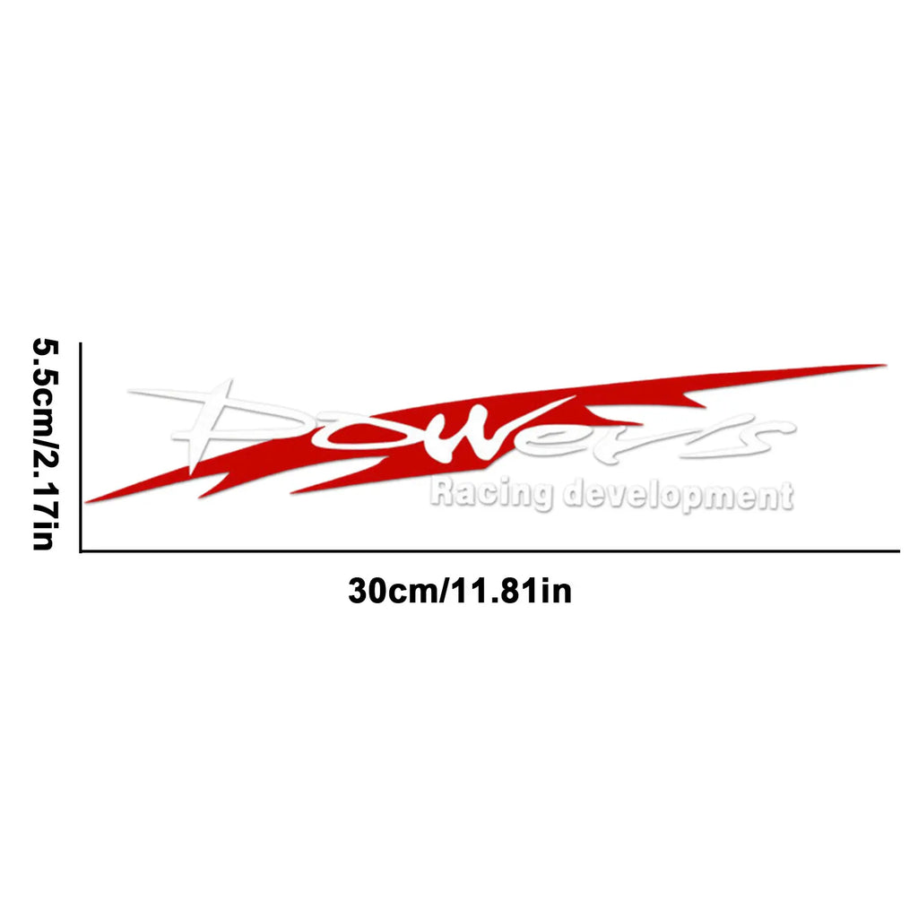 Reflective Racing Car Decal Sticker – Waterproof Sport Design Car Decal Sticker Qst WHITE