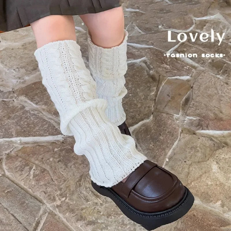 Kids Twist Knitted Leg Warmers – Baby Girls Cute Knee Socks Kids Leg Warmers Qme