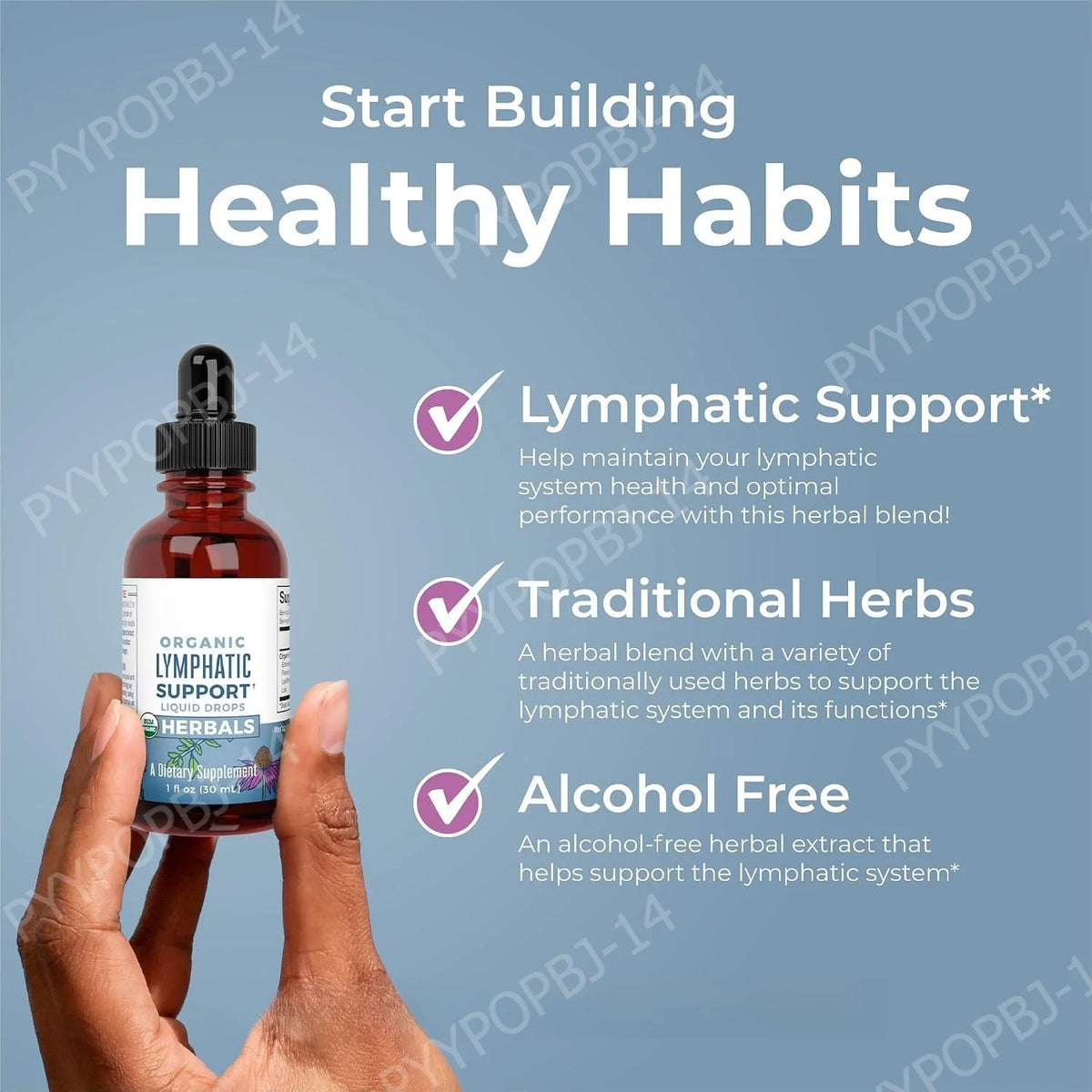 Organic Herbal Liquid Extract Drops – Echinacea & Elderberry 1 oz Herbal Liquid Extract Qst