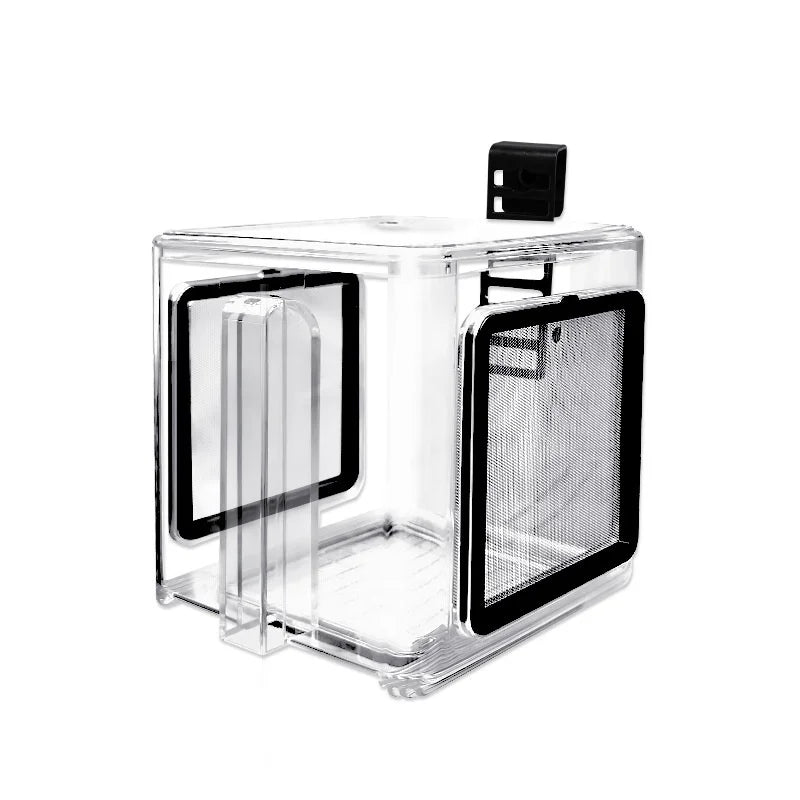 Aquarium Fish Tank Acrylic Isolation Box – Stainless Mesh Aquarium Isolation Box Qme
