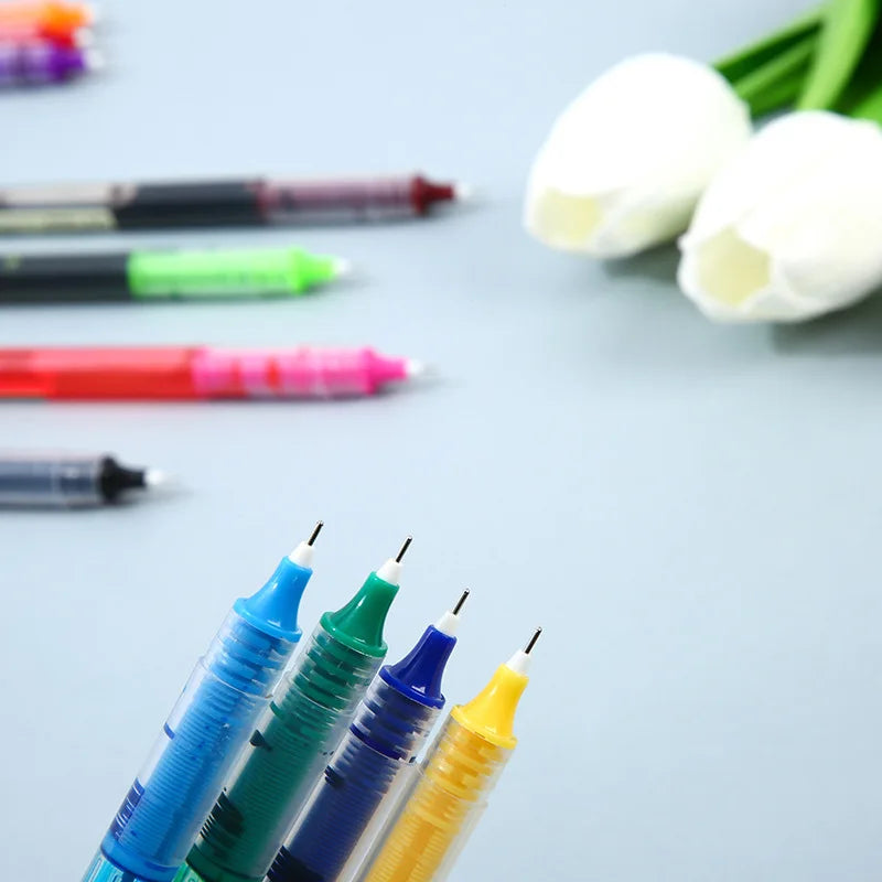 20-Color Liquid Ink Rollerball Gel Pens – Quick-Drying Set Rollerball Gel Pen Set Qme