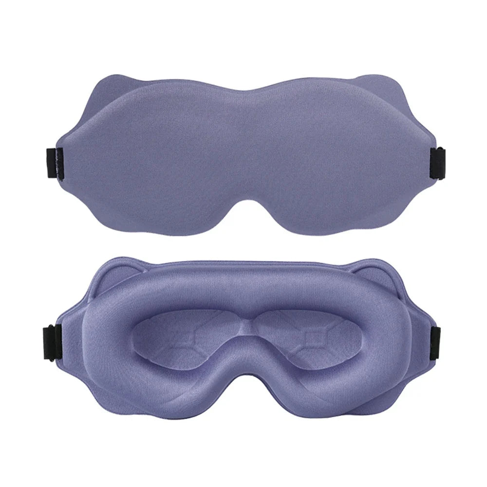 3D Blackout Sleep Mask – Soft Contoured Eye Mask for Travel Sleep Eye Mask Qme PURPLE