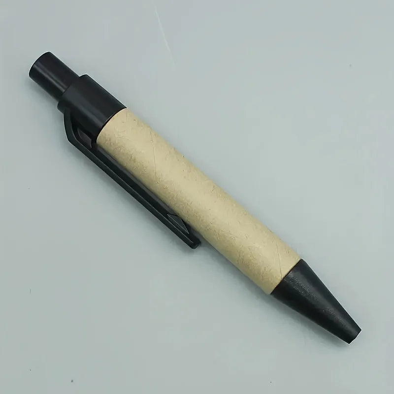 Eco-Friendly Recycled Paper Ballpoint Pen | Black Ink Mini Ballpoint Pen Qme
