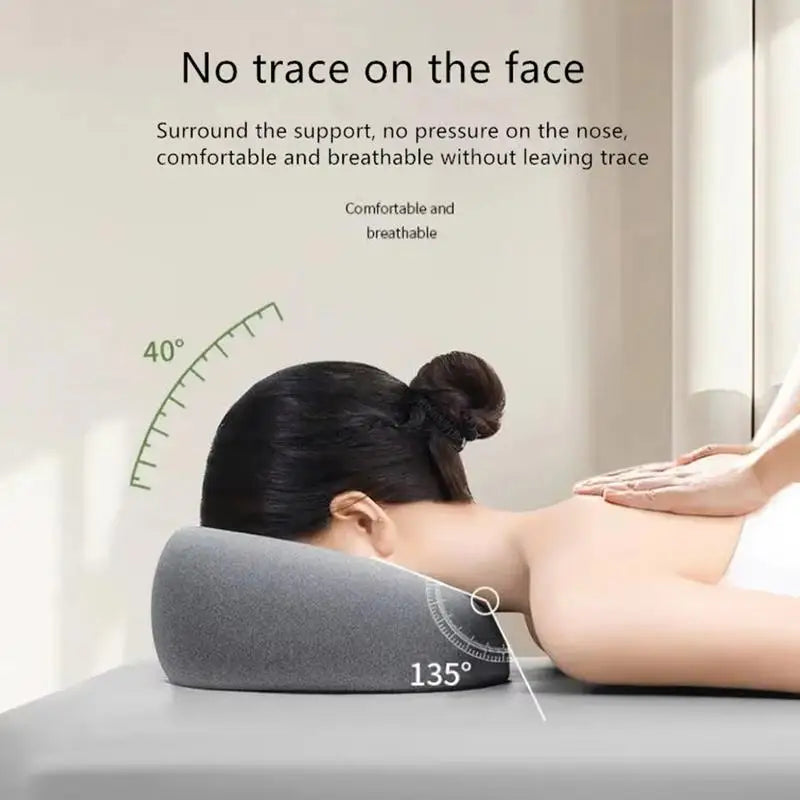 U-Shaped Face Down Massage Cradle Pillow | Memory Foam Massage Cradle Pillow Qme