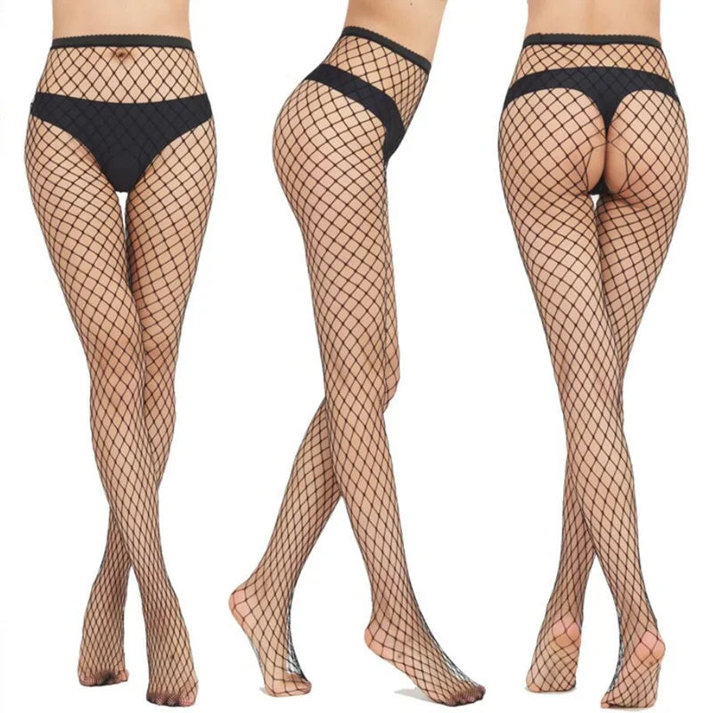 Women's Hollow Out Fishnet Open Crotch Pantyhose | 4 Colors Fishnet Pantyhose Qme D