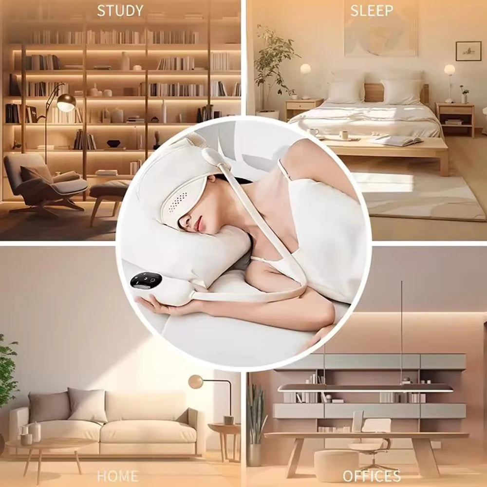 Electric Airbag Head & Eye Massager – Graphene Heating, 4 Modes Electric Head Massager Qst