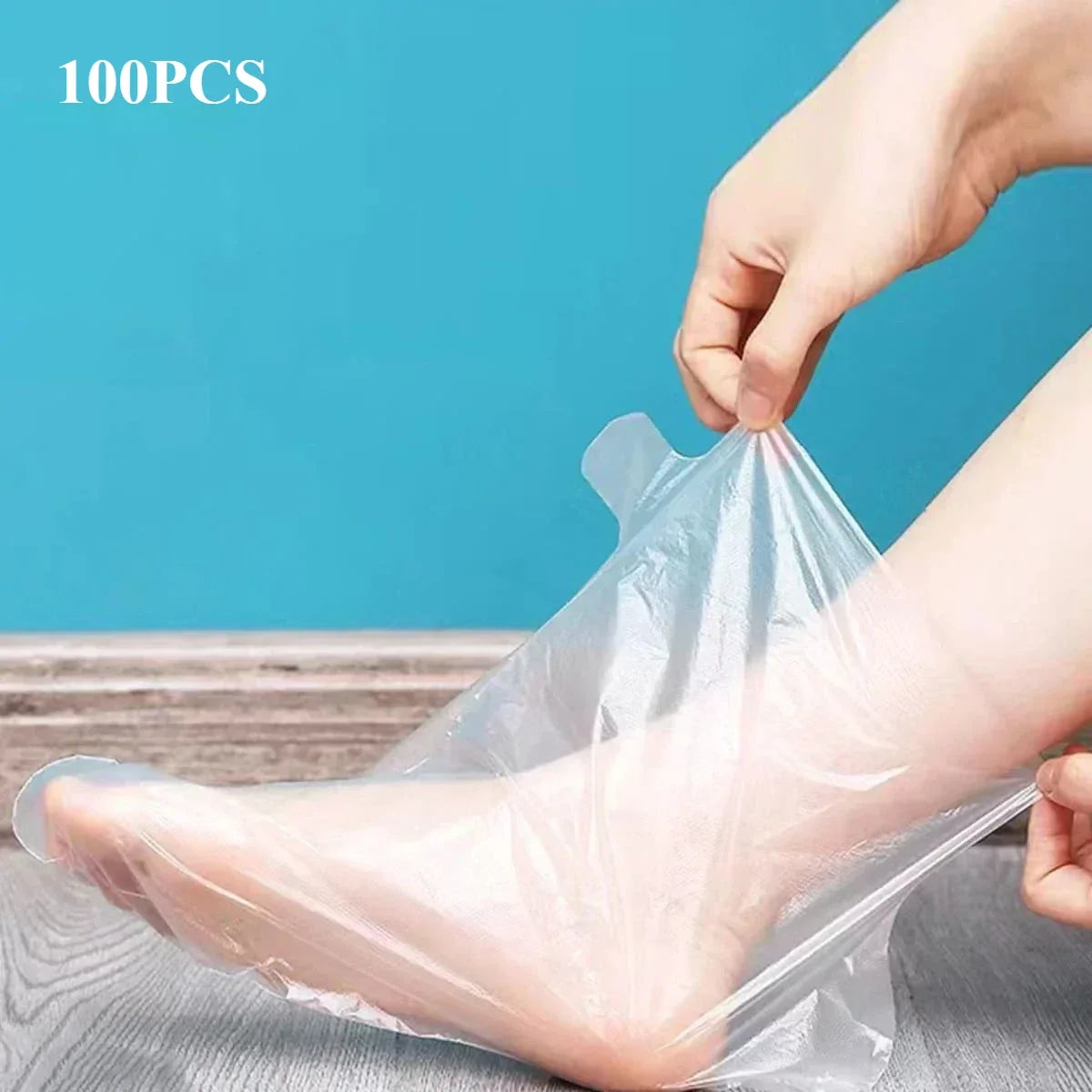 Disposable Waterproof Transparent Foot Mask Covers 200/500 Pcs Foot Mask Covers Qme 100pcs