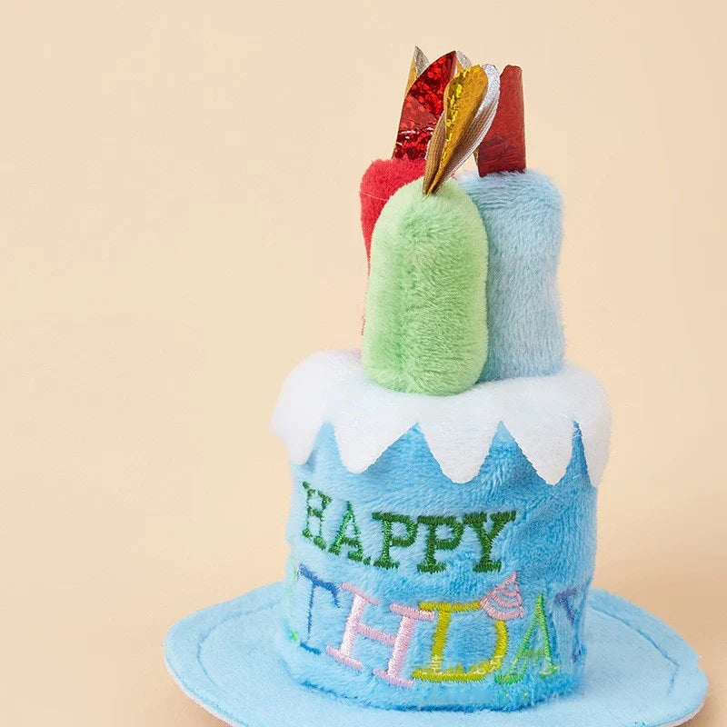 Adjustable Birthday Cake Hat for Dogs & Cats | Cute Pet Cap Pet Birthday Hat Qme