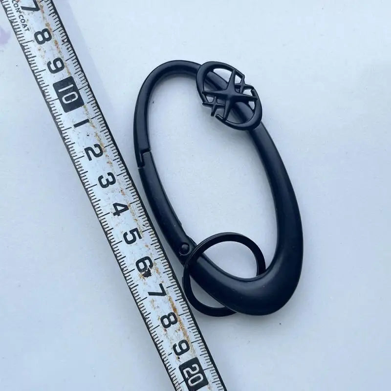 Zinc Alloy Cross Carabiner Keychain Bag Charm – 16 Colors Carabiner Keychain Charm Qme A3