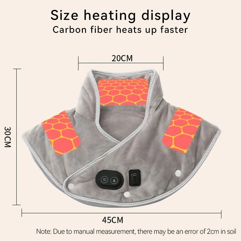 PAQIN USB Heated Shoulder & Neck Wrap – 3 Heat Settings Heated Neck Wrap Qst