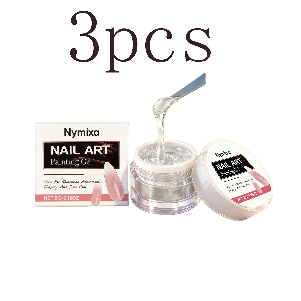Clear Jelly Nail Glue – Quick-Dry Invisible Builder Gel Nail Builder Gel Qst 3pcs