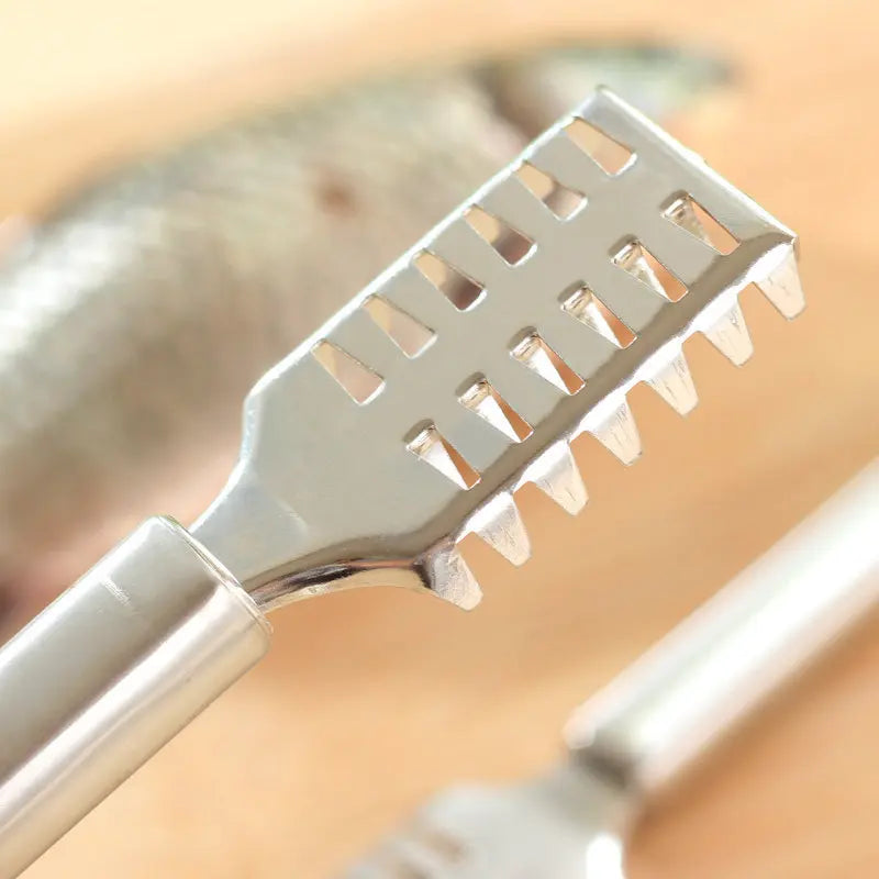 Stainless Steel Fish Scaler & Boning Knife | Sawtooth Scraper Fish Scaler Knife Qme