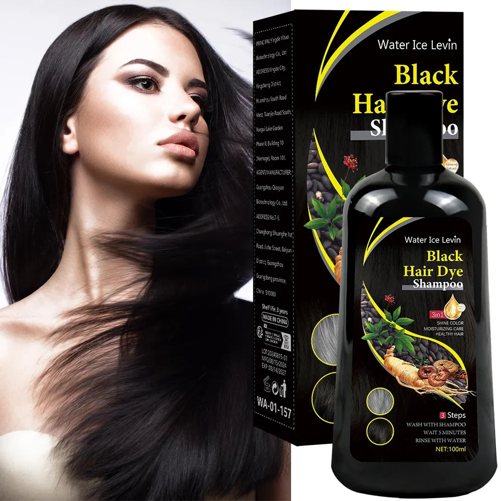 Organic Black Hair Dye Shampoo – Covers Gray & White Hair Hair Dye Shampoo Qme