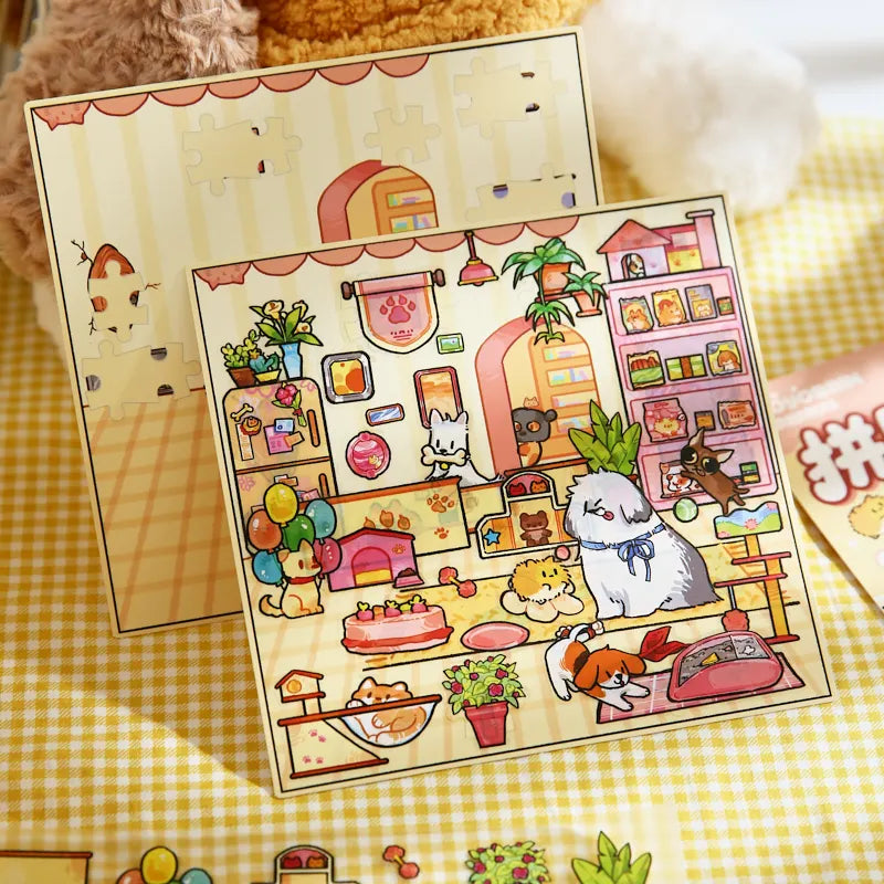 Cute Pets 3D Landscape Stickers – DIY Craft & Scrapbook Decor DIY Craft Stickers Qme