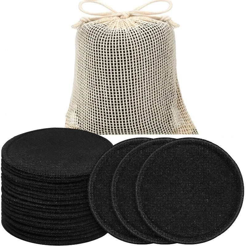 10 Reusable Makeup Remover Pads – Washable Cotton Rounds Makeup Remover Pads Qme black