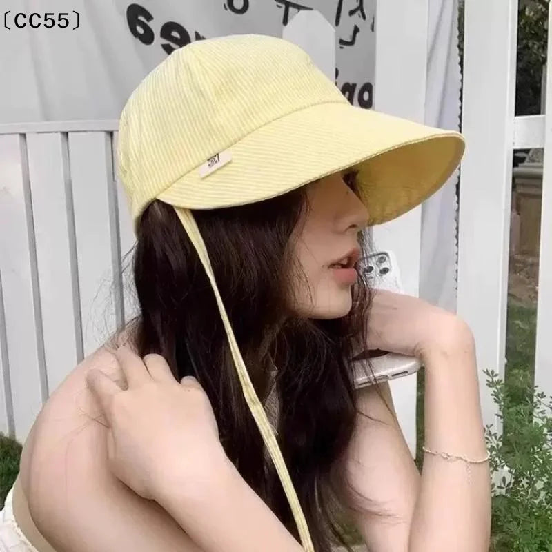 UV Protection Wide Brim Sun Hat – Unisex Striped Baseball Cap Sun Hat Qst