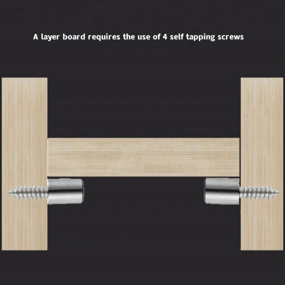 Aluminum Self-Tapping Shelf Pin Screws M2×8 Cabinet Glass Cabinet Shelf Screws Qme