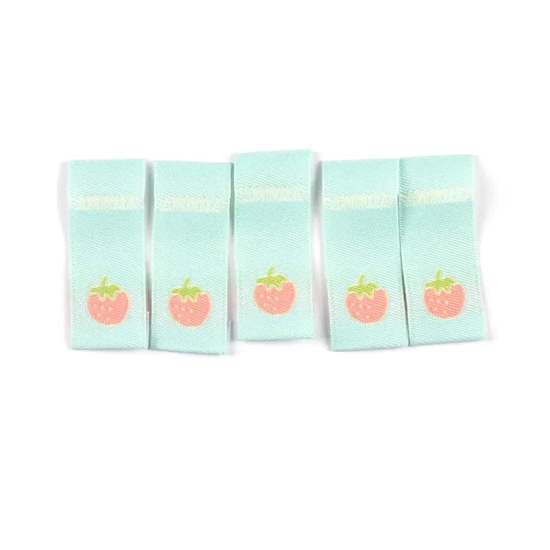 Embroidered Strawberry Ice Cream Cloth Labels for Sewing Embroidered Sewing Labels Qme 1