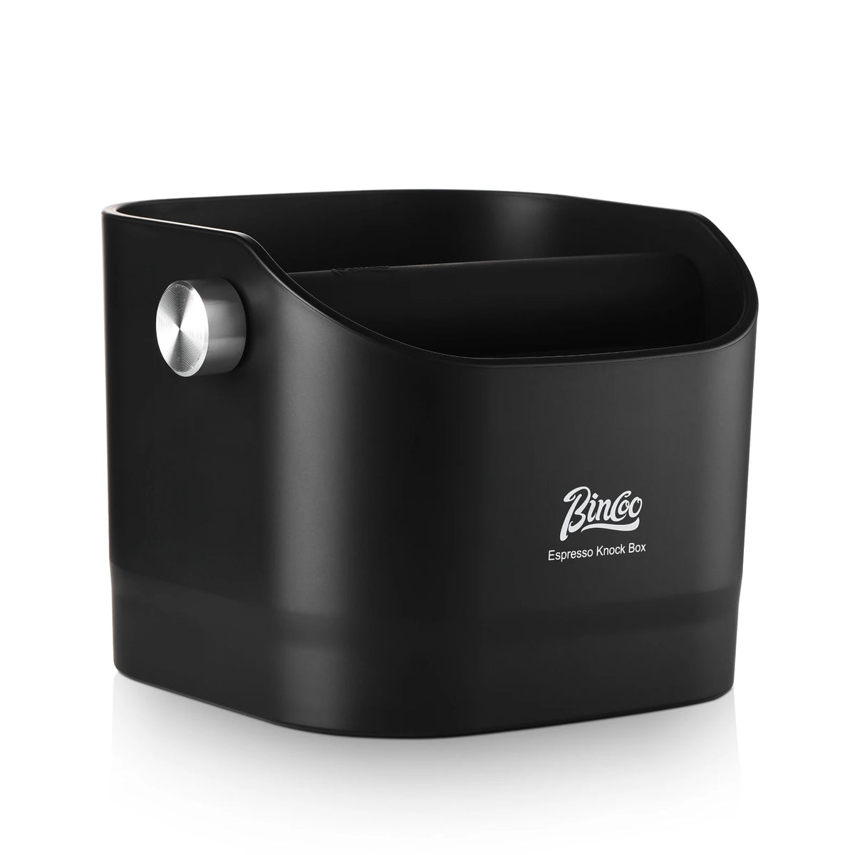 Bincoo Espresso Knock Box – Anti-Slip Coffee Grounds Dump Bin Espresso Knock Box Qst black