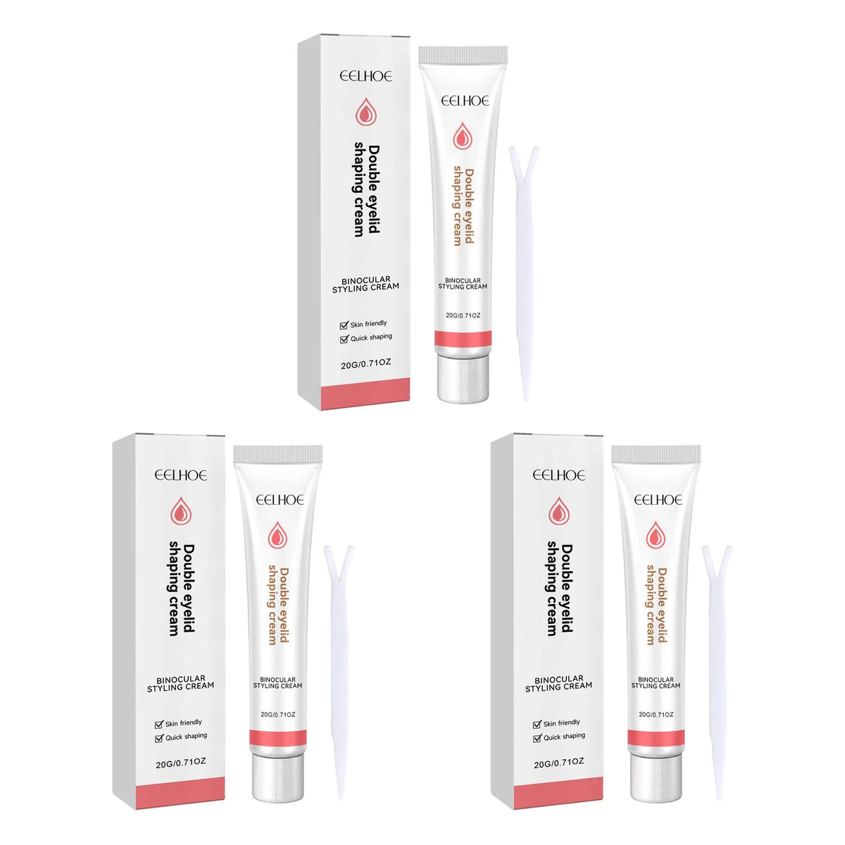Double Eyelid Styling Cream – Natural Invisible Eye Lift Eyelid Adhesive Cream Qme 3 Sets