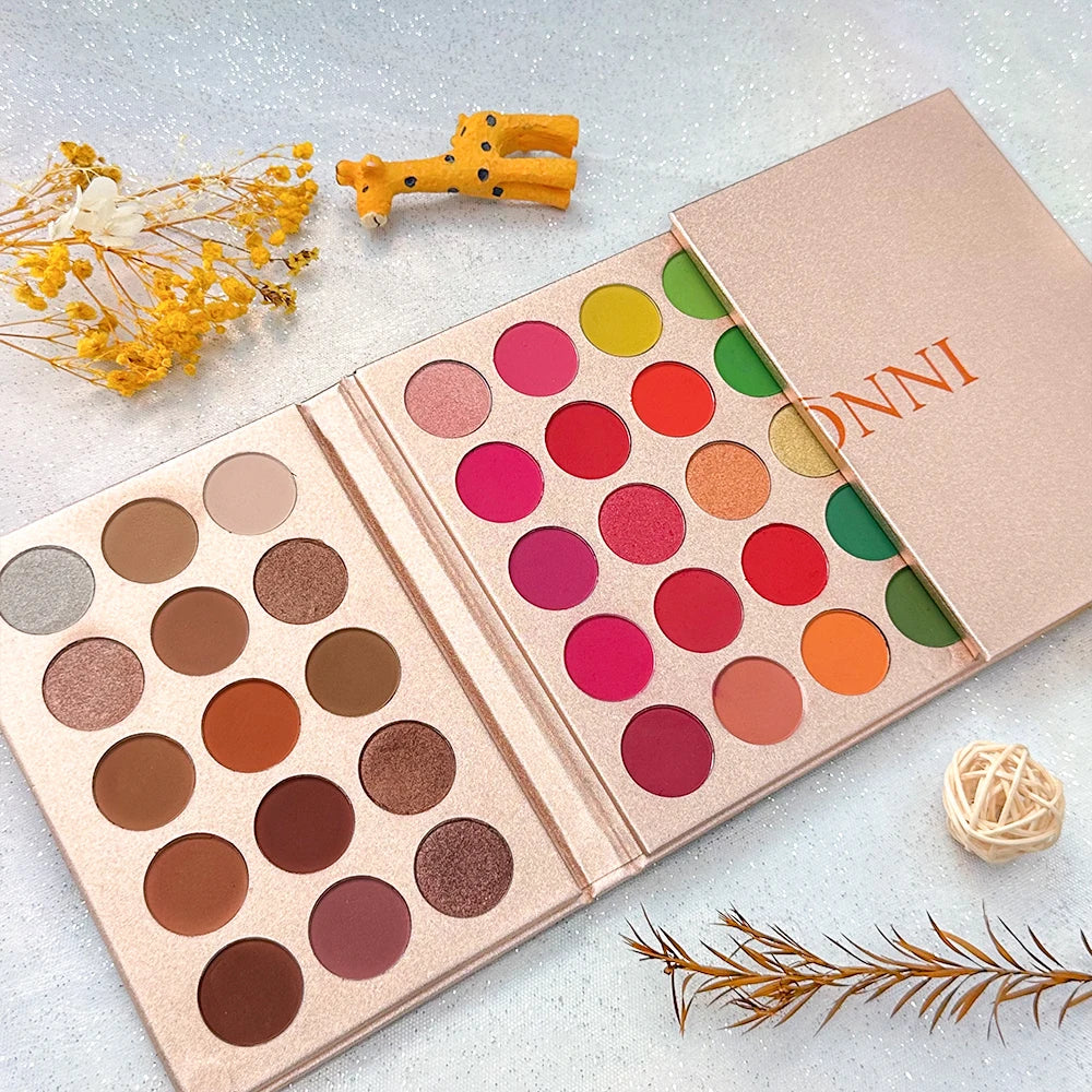 65-Color Rose Gold Eyeshadow Palette – Matte & Shimmer Eyeshadow Palette Qme 02