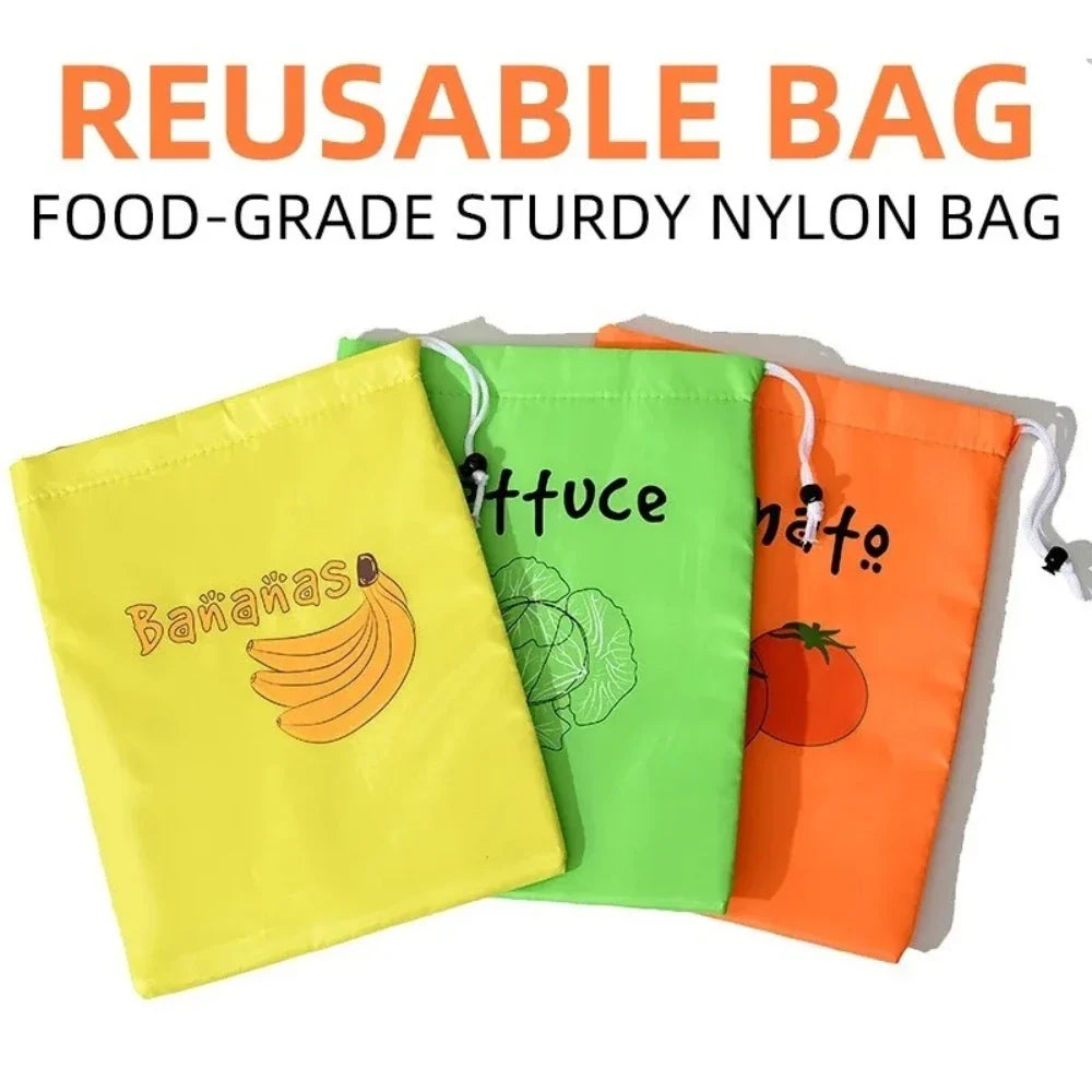 Reusable Drawstring Produce Bags – Fruit & Vegetable Storage Reusable Produce Bags Qme