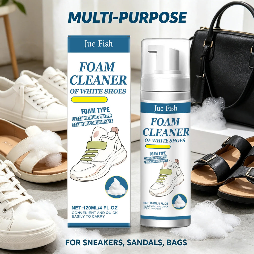 White Shoe Foam Cleaner – Remove Stains & Prevent Yellowing Shoe Foam Cleaner Qme