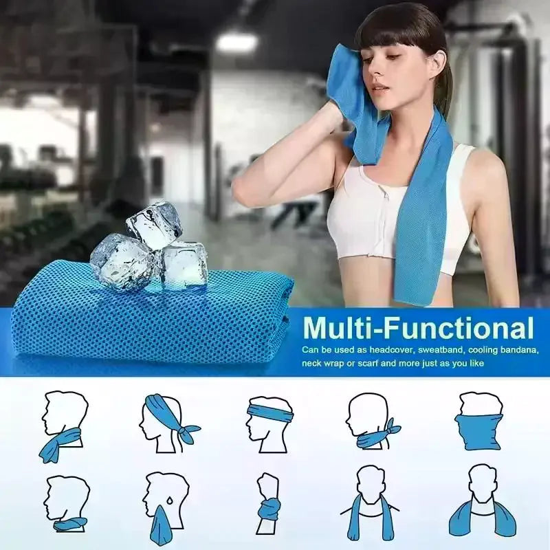 Cooling Towel Neck Wrap & Storage Box – Quick Dry Chilly Pad Cooling Neck Wrap Qme