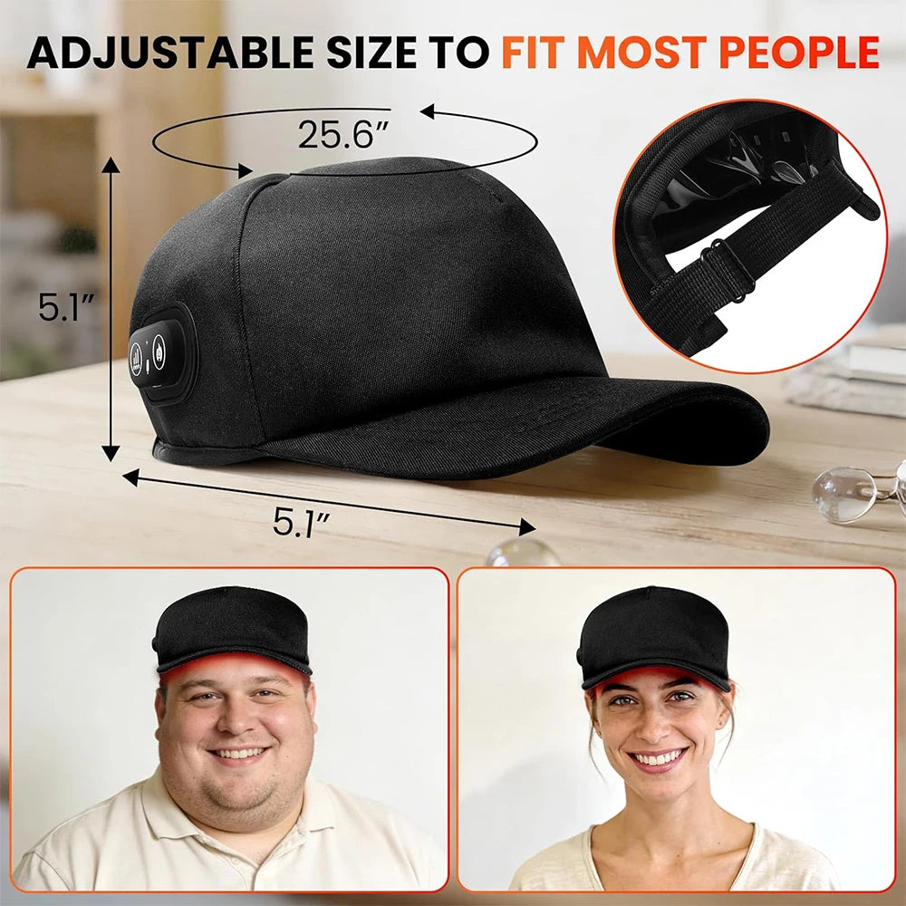 Red Light Therapy Hair Growth Cap – 660nm & 850nm LED Hat LED Hair Growth Cap Qst
