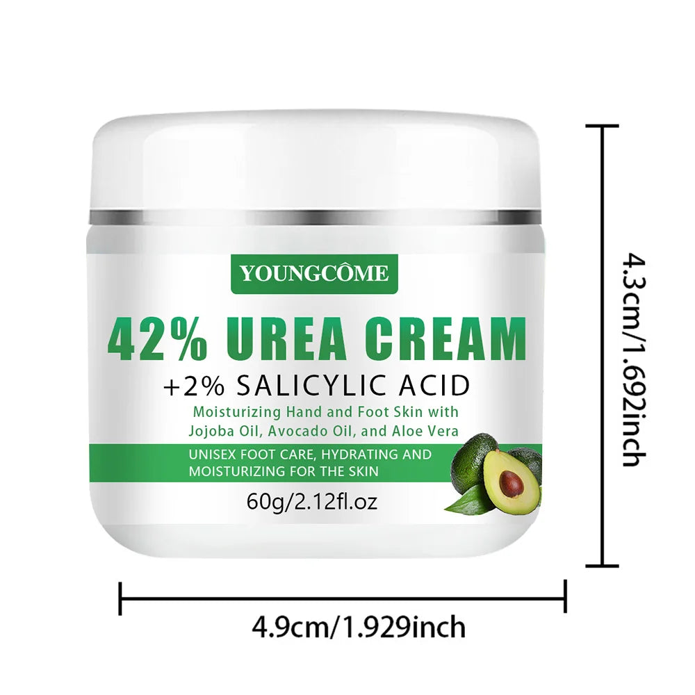 YOUNGCOME 42% Urea Avocado Foot Cream – Dry Skin & Calluses Foot Cream Qst 60G