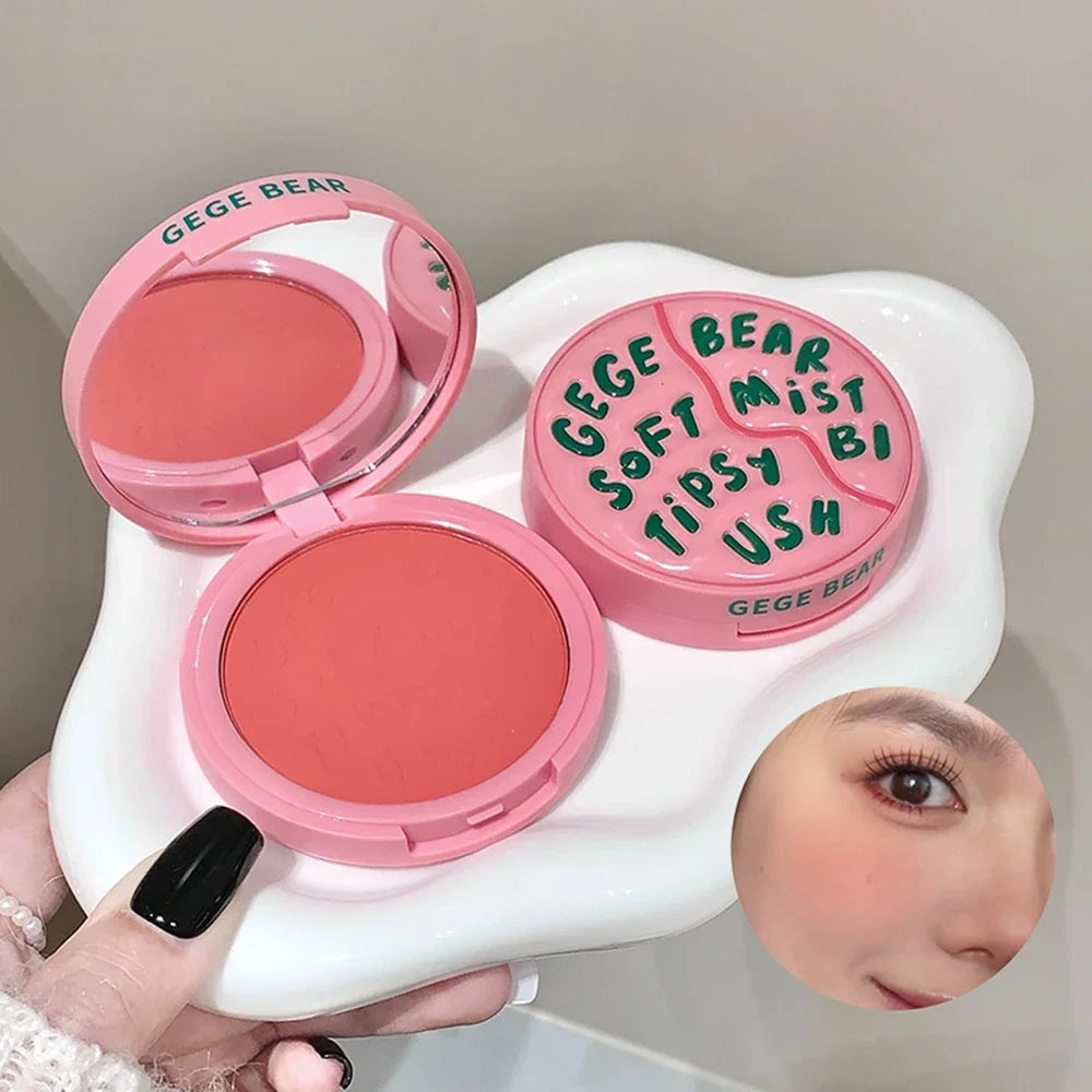Gege Bear Vitality Blush | Natural Matte Low Saturation Rouge Face Blush Qme