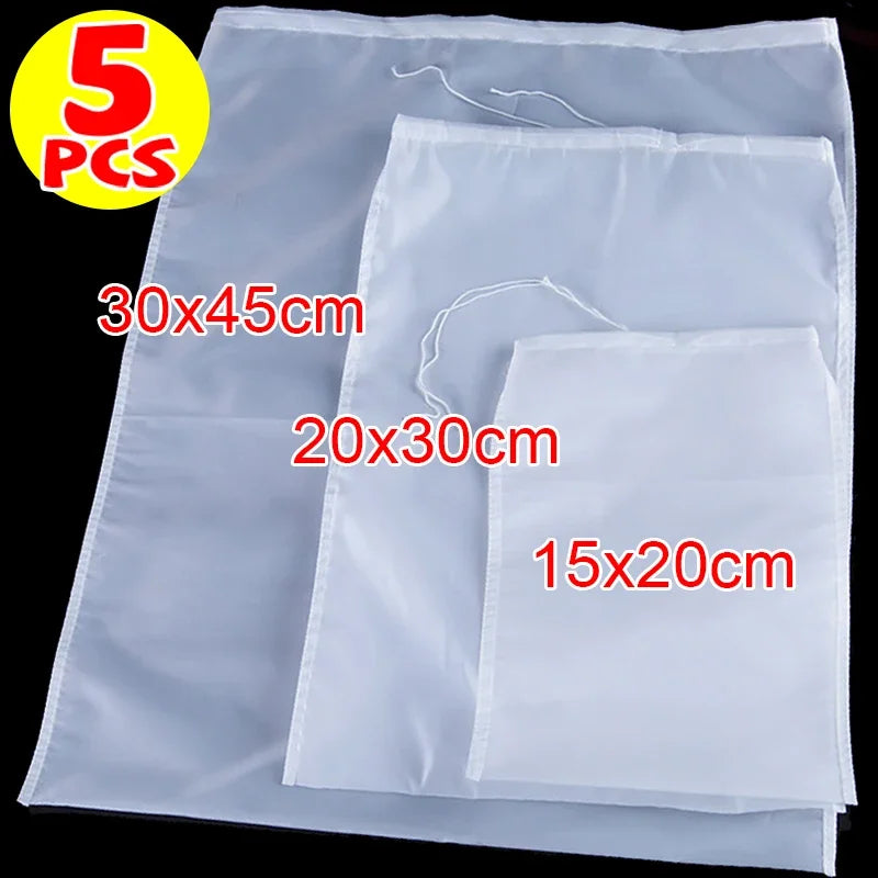 Reusable Nylon Mesh Filter Bags – Soy Milk, Nut, Tea & Coffee Mesh Filter Bag Qme