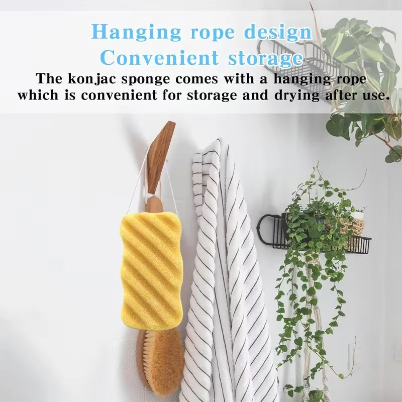 Konjac Facial Sponge – Natural Clay Vegetable Fiber Cleanser Facial Cleansing Sponge Qme