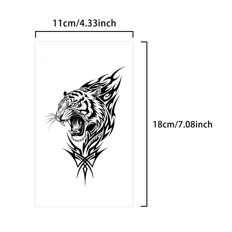 Large Tiger Temporary Tattoo Sticker – Waterproof Body Art Temporary Tattoo Sticker Qme HC913