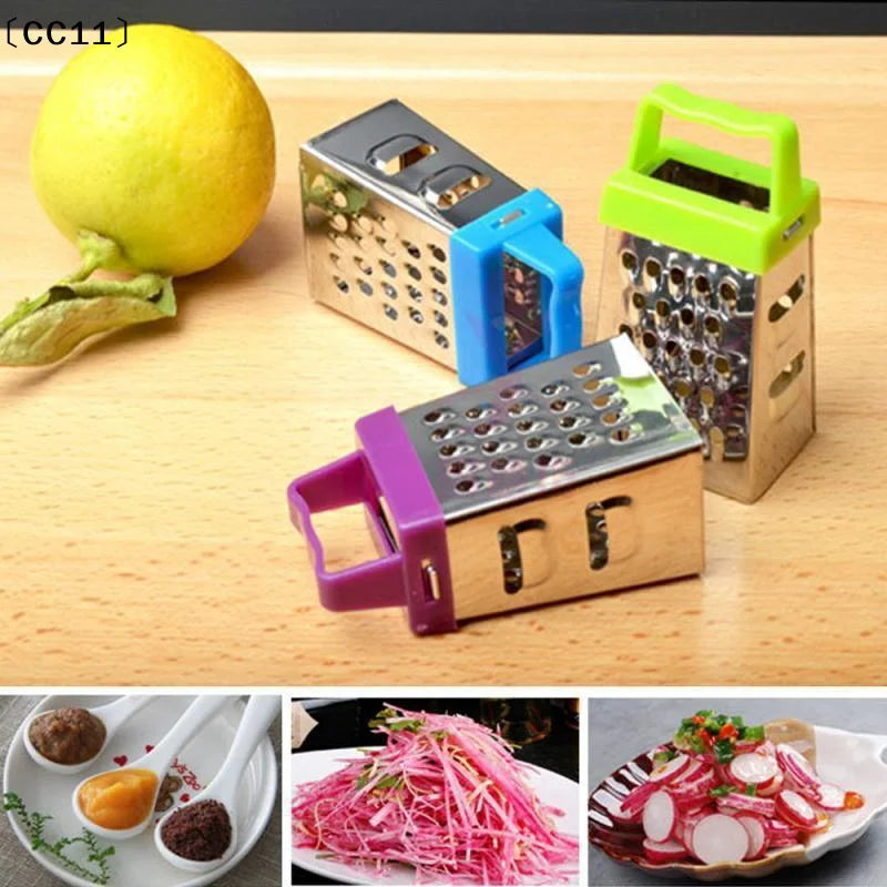 Mini 4-Sided Stainless Steel Box Grater – Cheese & Vegetables Box Grater Qme