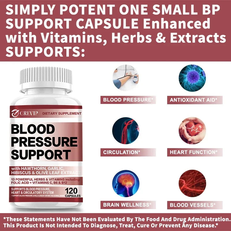 Xemenry BP Support Supplement – Heart & Brain Health, 120 Caps Dietary Supplement Qst