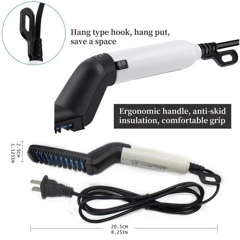 VamsLuna 2-in-1 Electric Beard Straightener Brush for Men Beard Straightener Brush Qst