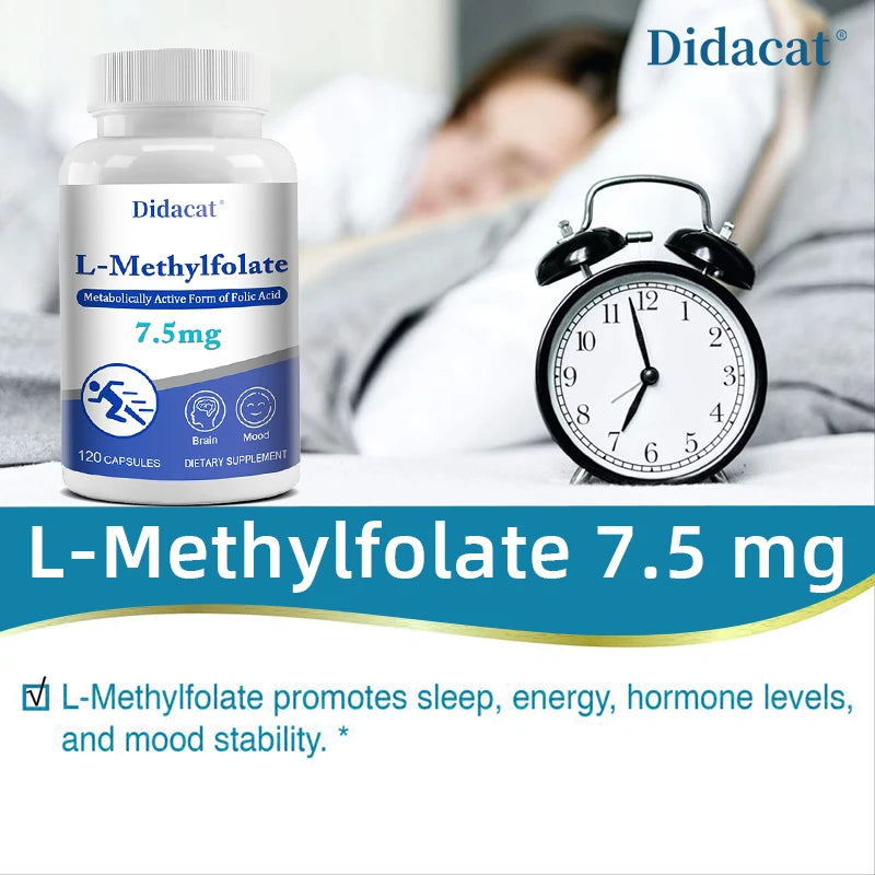 L-Methylfolate 7.5mg Max Potency – Activated B9, Non-GMO Folate Supplement Qst
