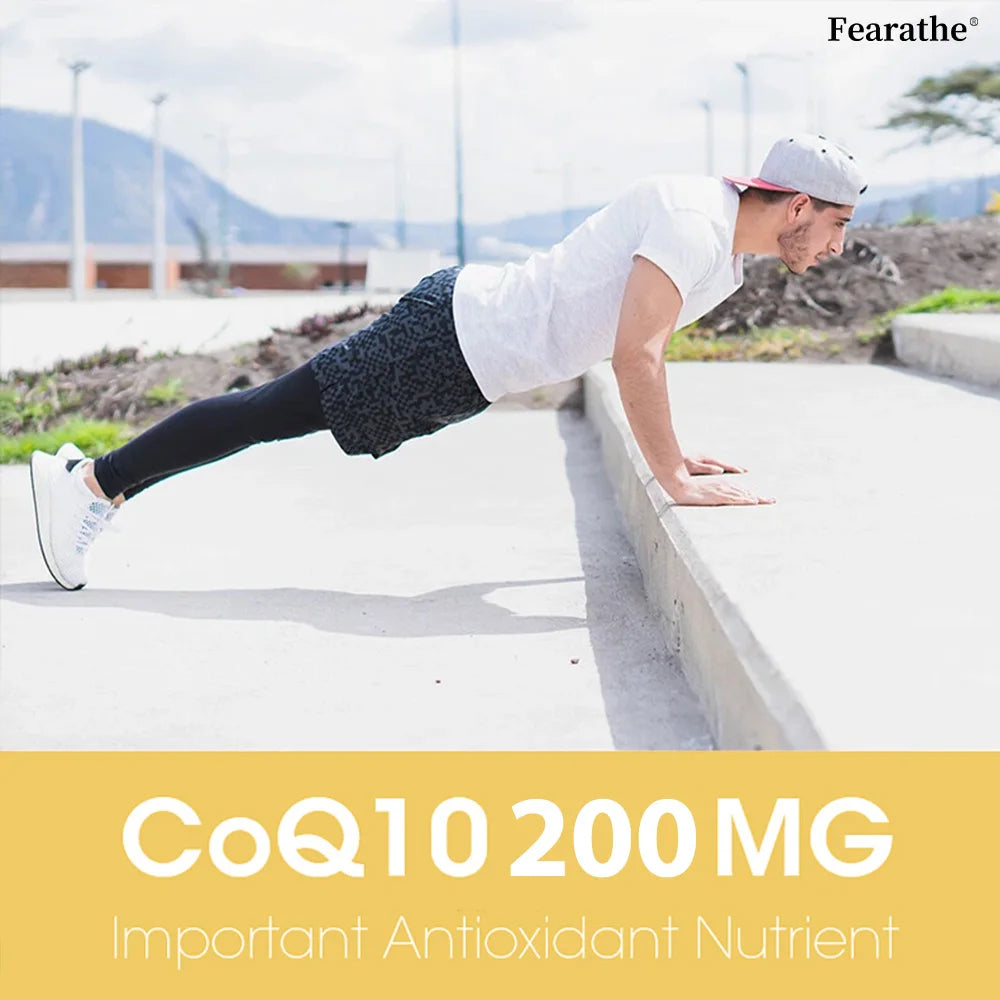CoQ10 200mg Capsules – Heart & Cellular Energy Support | Fearathe CoQ10 Supplement Qst