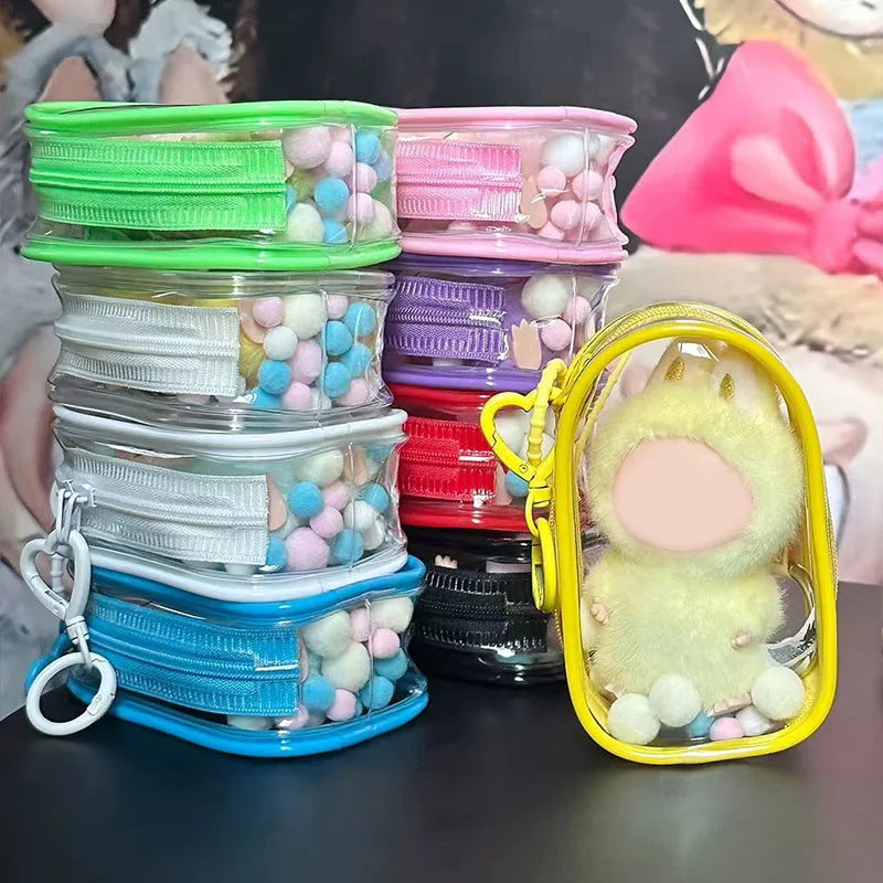 Stretch Cloth Plush Toy Protective Cover & Transparent Strap Plush Toy Cover Qme