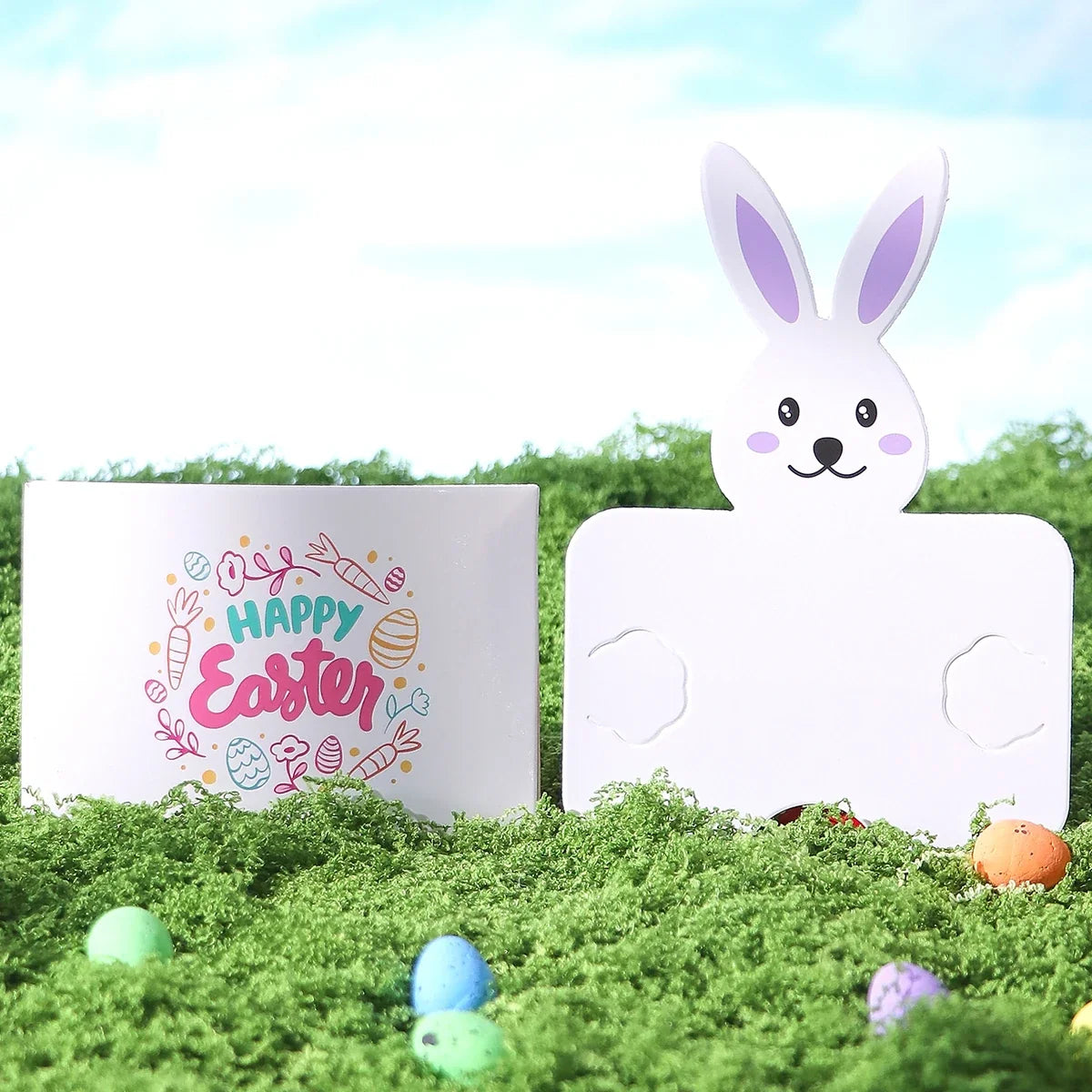 5-Piece Easter Bunny Greeting Cards – Colorful Holiday Party Set Easter Greeting Cards Qme