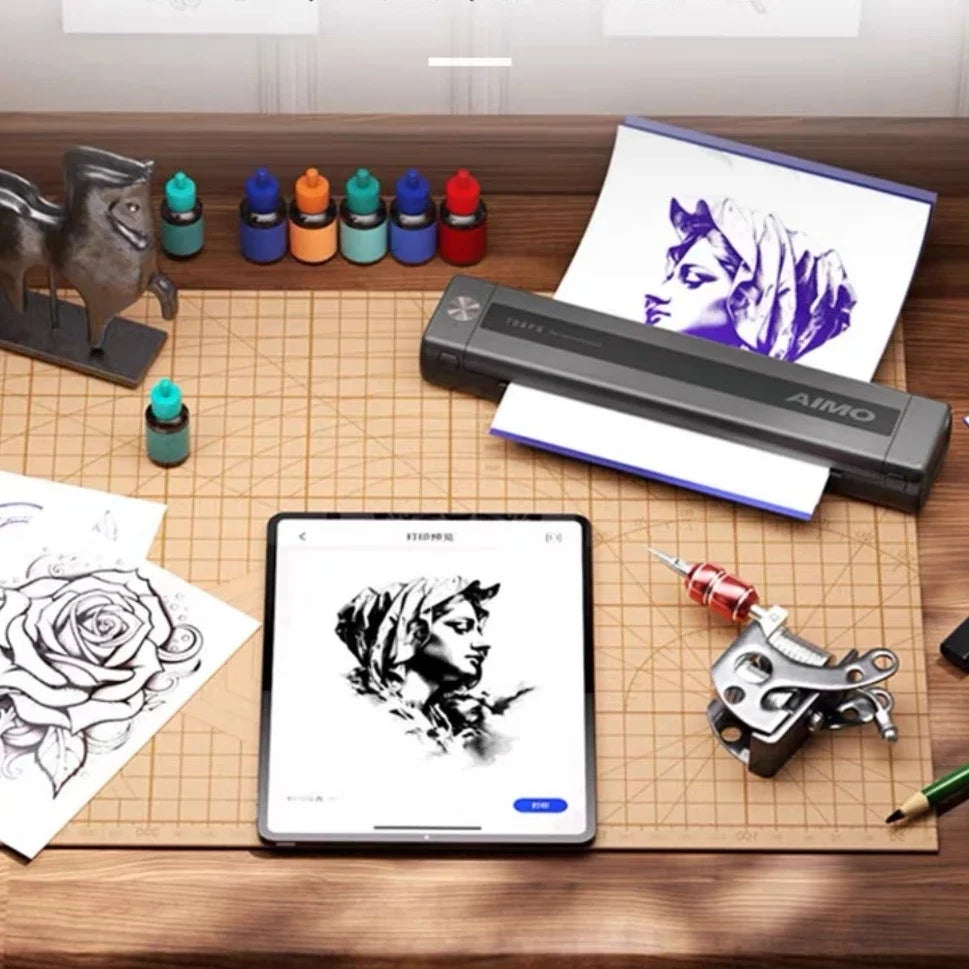 AIMO Wireless Tattoo Stencil Printer | Thermal Transfer Machine Tattoo Stencil Printer Qme