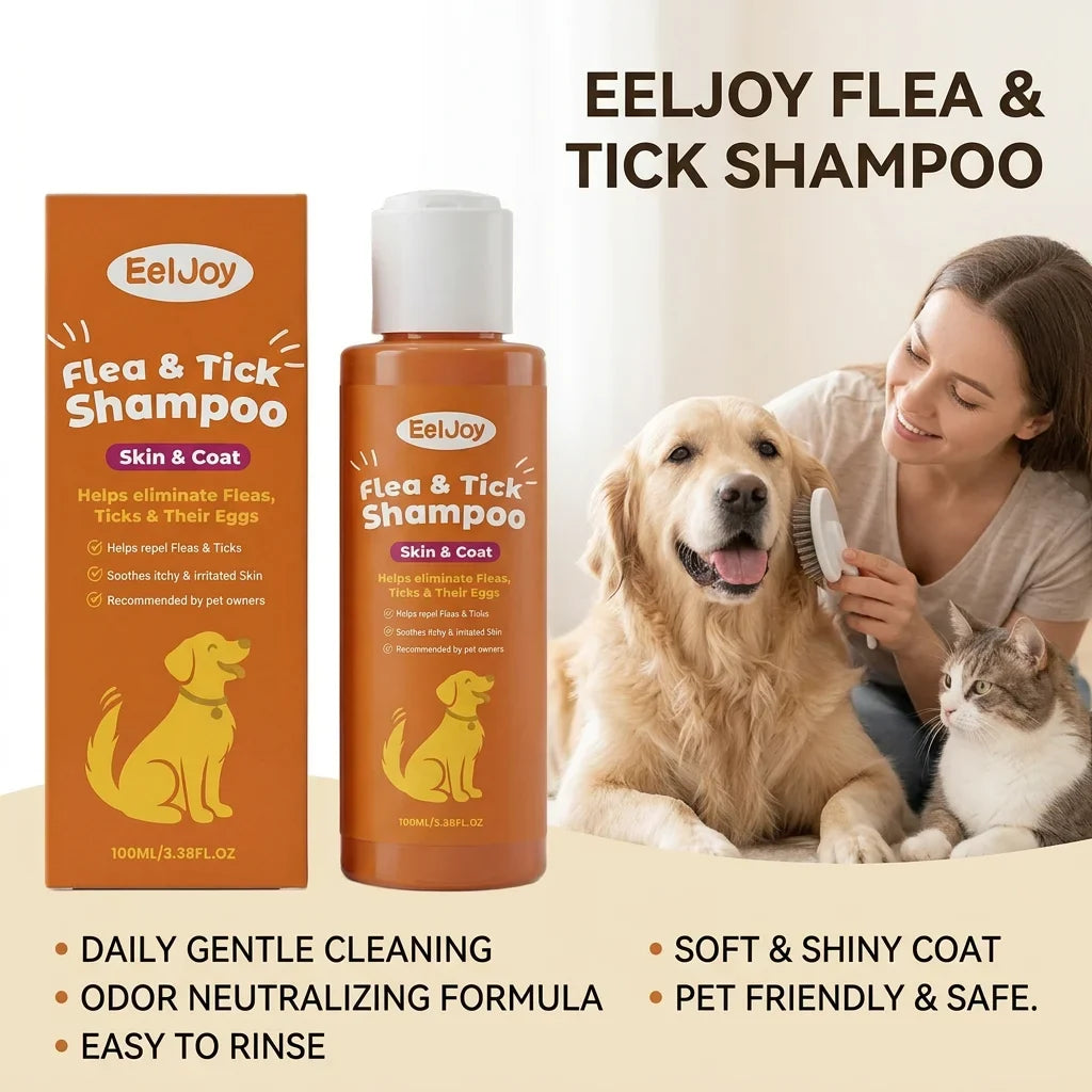 Dog Flea & Tick Shampoo – Moisturizing & Soothing | Qme Dog Grooming Shampoo Qme