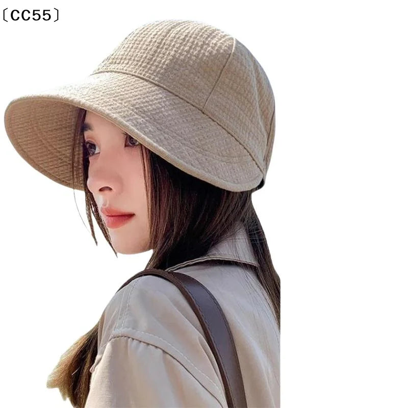 Women's Solid Bucket Hat – Wide Brim Sun Hat for Outdoors Women's Bucket Hat Qst