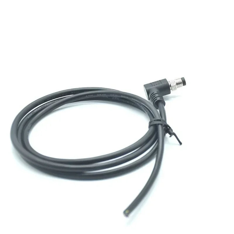 M8 8-Pin Male 90° Elbow Waterproof Shielded Cable 1M Industrial Connector Cable Qme
