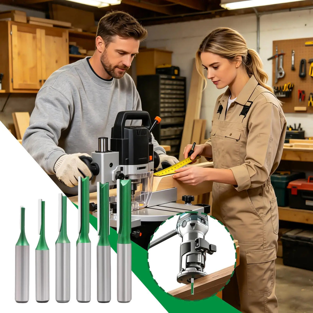 Straight Router Bits – Woodworking Engraving & Grooving Tool Router Bit Qme
