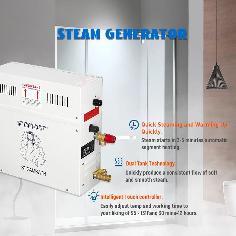 21kW Wet Steam Generator for 18–24m³ Sauna & Steam Room Steam Bath Generator Qst